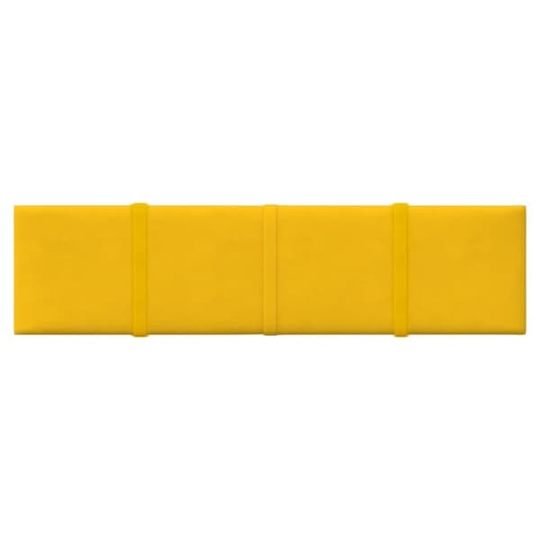 vidaXL vægpaneler 12 stk. 60x15 cm 1,08 m² fløjl gul