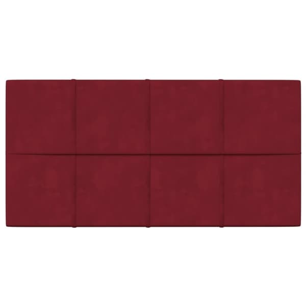 vidaXL Väggpaneler 12 st vinröd 60x30 cm sammet 2,16 m²