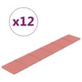Miniatyrbild 2 av 8: vidaXL Väggpaneler 12 st rosa 90x15 cm sammet 1,62 m²