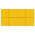 Miniatyrbillede 3 af 8: vidaXL vægpaneler 12 stk. 60x30 cm 2,16 m² fløjl gul
