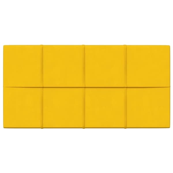 vidaXL vægpaneler 12 stk. 60x30 cm 2,16 m² fløjl gul