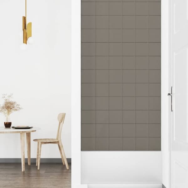 vidaXL vægpaneler 12 stk. 90x15 cm 1,62 m² fløjl lysegrå