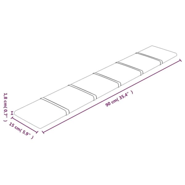 vidaXL vægpaneler 12 stk. 90x15 cm 1,62 m² fløjl lysegrå