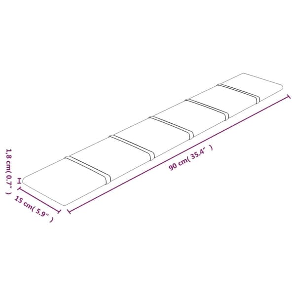vidaXL vægpaneler 12 stk. 90x15 cm 1,62 m² fløjl lyserød
