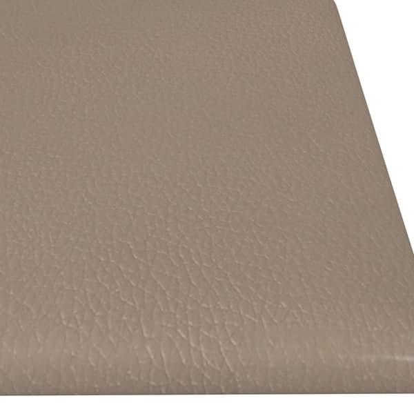 vidaXL vægpaneler 12 stk. 60x15 cm 1,08 m² kunstlæder cappuccinofarvet