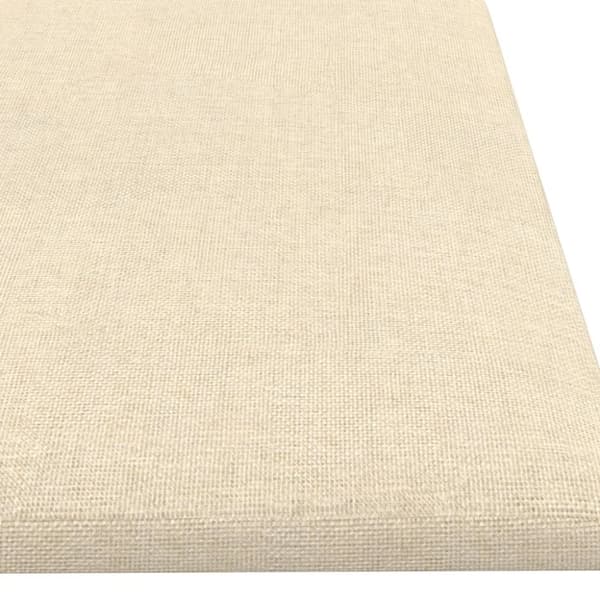 vidaXL Väggpaneler 12 st gräddvit 60x15 cm tyg 1,08 m