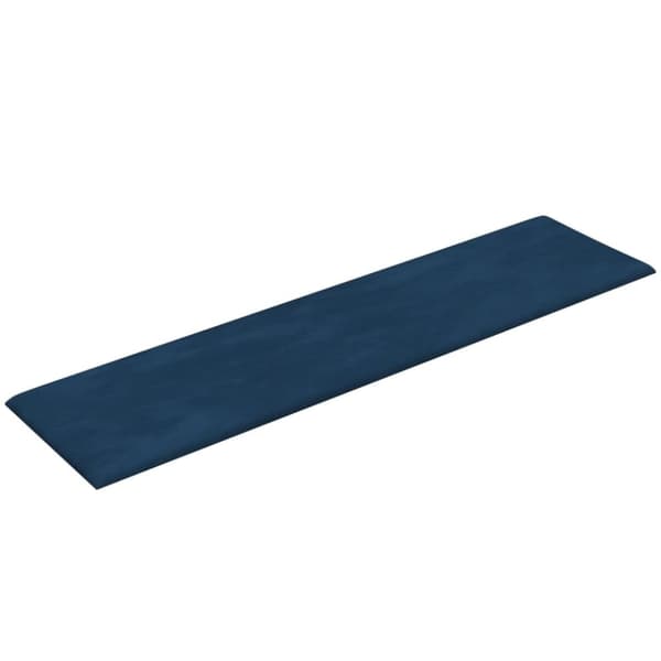 vidaXL Väggpaneler 12 st blå 60x15 cm sammet 1,08 m²