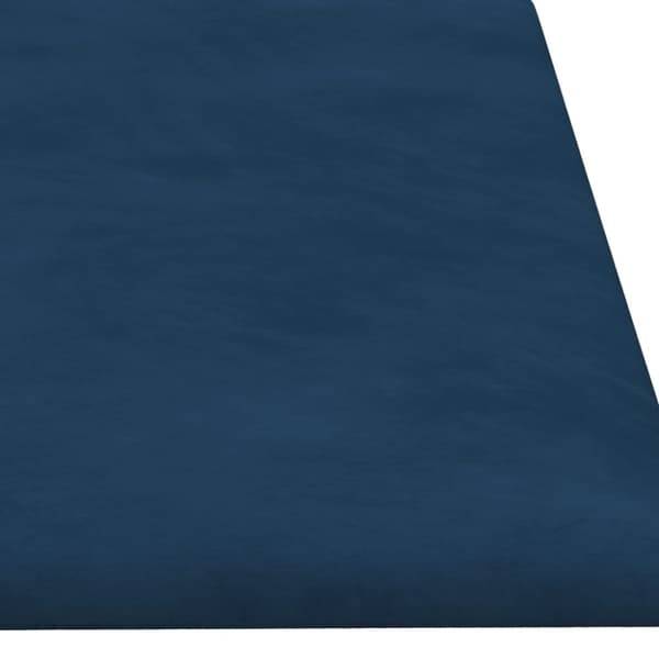 vidaXL Väggpaneler 12 st blå 60x15 cm sammet 1,08 m²