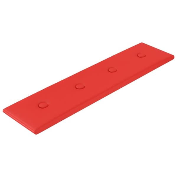 vidaXL Väggpaneler 12 st röd 60x15 cm konstläder 1,08 m²