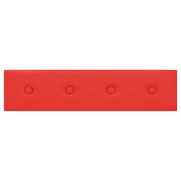 vidaXL Väggpaneler 12 st röd 60x15 cm konstläder 1,08 m²