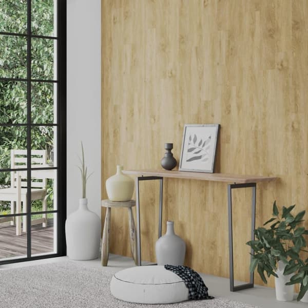 vidaXL Veggpaneler treutseende brun PVC 2,06 m²