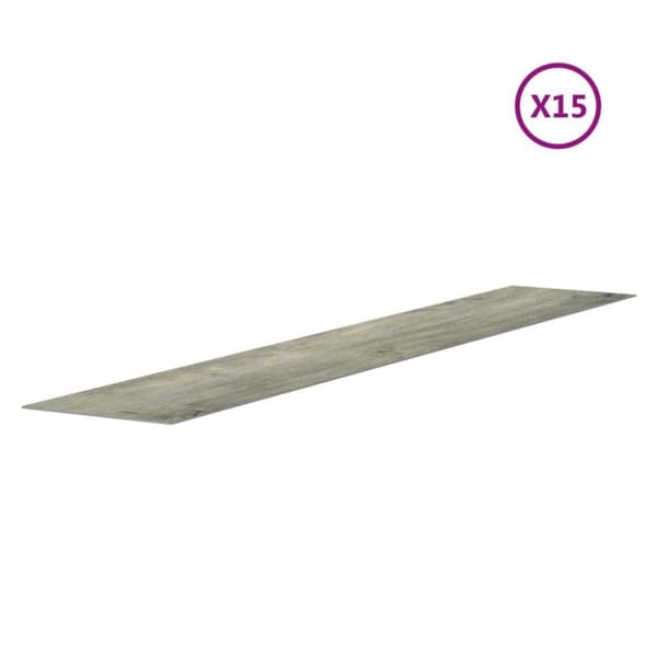 vidaXL Veggpaneler treutseende grå PVC 2,06 m²