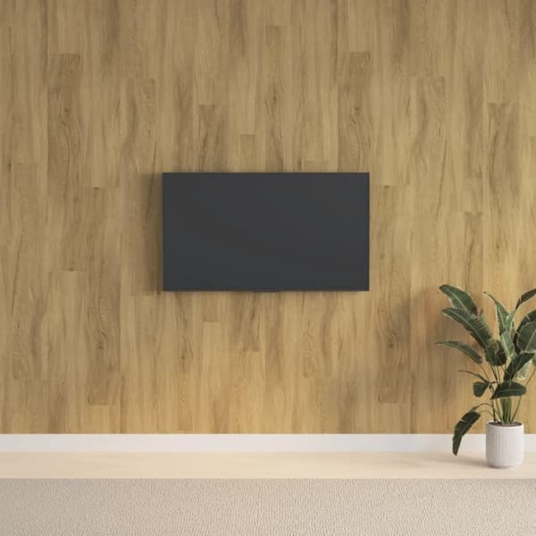 vidaXL Seinäpaneelit puutyyli ruskea PVC 2,06 m²