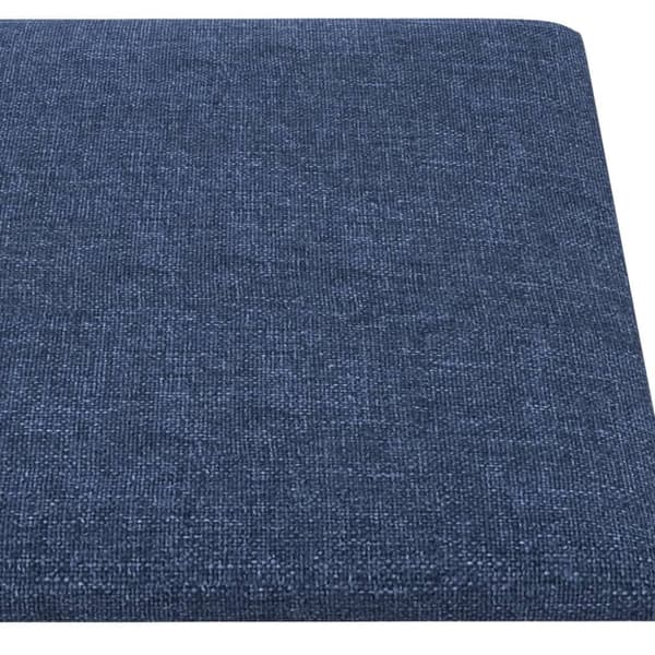 vidaXL Väggpaneler 12 st blå 60x30 cm tyg 2,16 m²