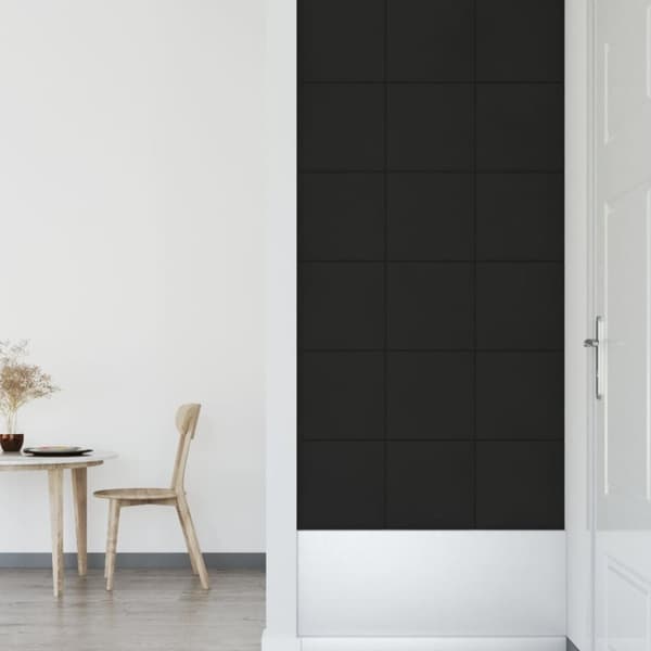vidaXL Väggpaneler 12 st svart 30x30 cm sammet 1,08 m²