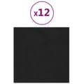 Miniatyrbild 2 av 9: vidaXL Väggpaneler 12 st svart 30x30 cm sammet 1,08 m²