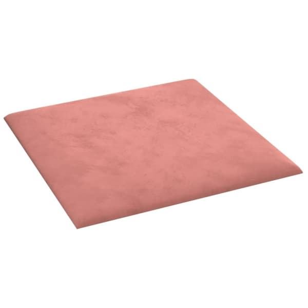vidaXL Väggpaneler 12 st rosa 30x30 cm sammet 1,08 m²