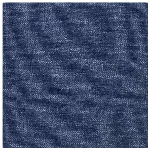 vidaXL vægpaneler 12 stk. 30x30 cm 1,08 m² stof blå