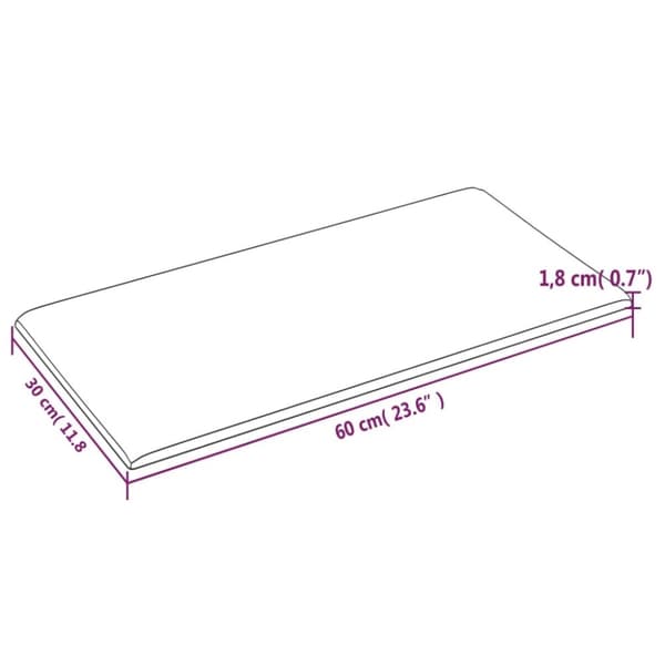 vidaXL vægpaneler 12 stk. 60x30 cm 2,16 m² fløjl lysegrå