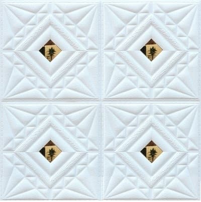 Selvklæbende 3d vægpanel Nelson, 60x60cm -10 stk/pak skum