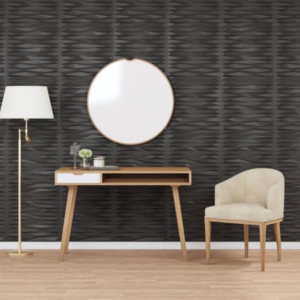 vidaXL vægpaneler 24 stk. 50x50 cm 6 m² XPS sten sort