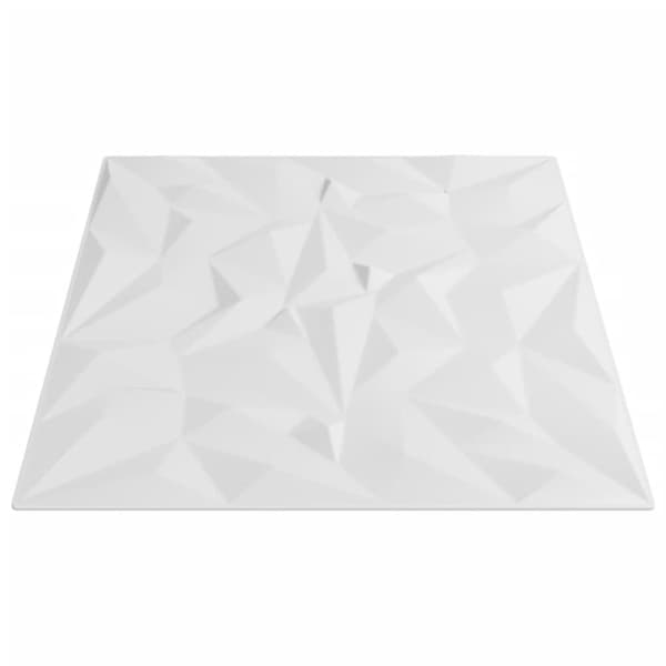 vidaXL Veggpaneler 12 stk hvit 50x50 cm XPS 3 m² ametyst