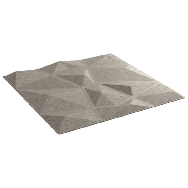 vidaXL Väggpaneler 24 st betonggrå 50x50 cm XPS 6 m² diamant