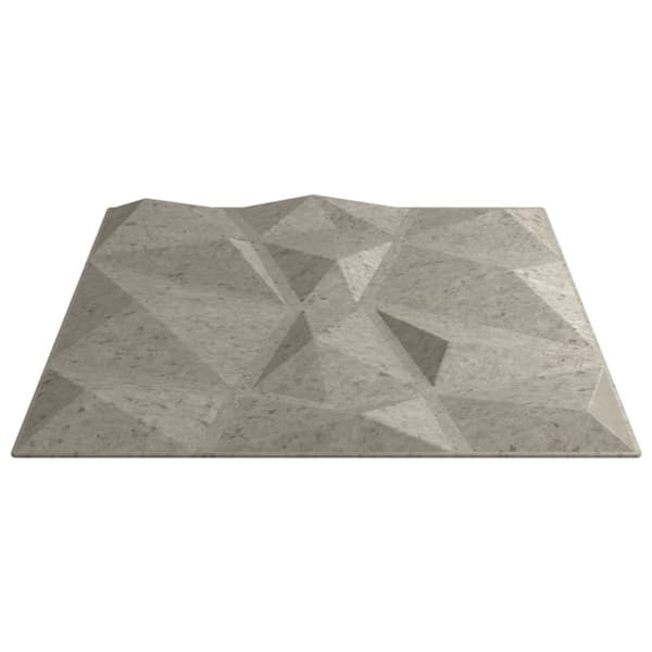 vidaXL Väggpaneler 24 st betonggrå 50x50 cm XPS 6 m² diamant
