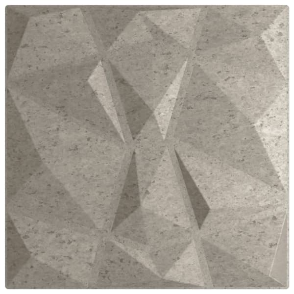 vidaXL Väggpaneler 24 st betonggrå 50x50 cm XPS 6 m² diamant