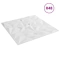 Miniatyrbilde 1 av 7: vidaXL Veggpaneler 48 stk hvit 50x50 cm XPS 12 m² ametyst