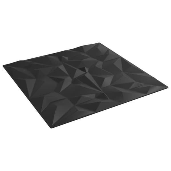 vidaXL vægpaneler 12 stk. 50x50 cm 3 m² XPS ametyst sort