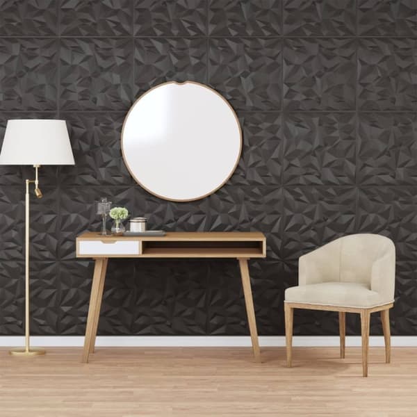 vidaXL vægpaneler 12 stk. 50x50 cm 3 m² XPS ametyst sort