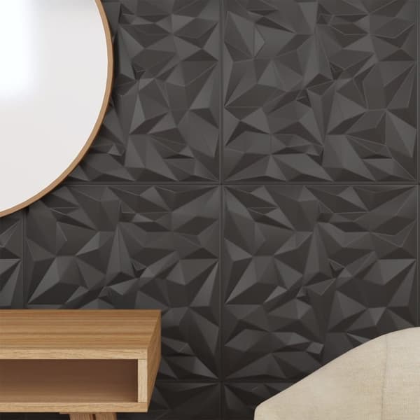 vidaXL vægpaneler 12 stk. 50x50 cm 3 m² XPS ametyst sort