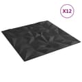 Miniatyrbillede 1 af 7: vidaXL vægpaneler 12 stk. 50x50 cm 3 m² XPS ametyst sort