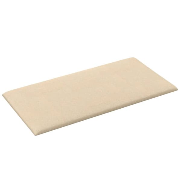 vægpaneler 12 stk. 30x15 cm 0,54 m² stof cremefarvet
