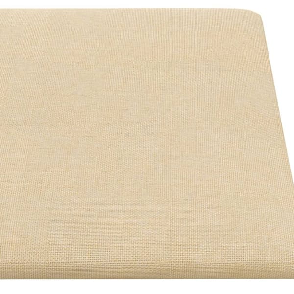vægpaneler 12 stk. 30x15 cm 0,54 m² stof cremefarvet