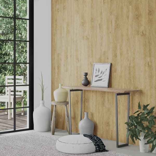 vægpaneler 2,06 m² trælook PVC brun