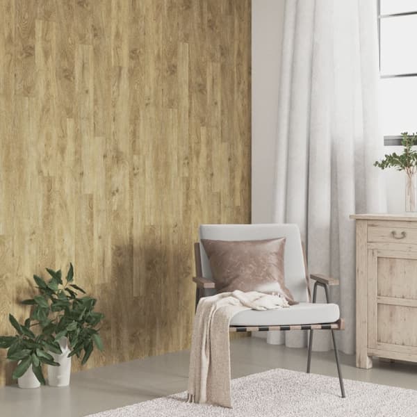 vægpaneler 2,06 m² trælook PVC brun