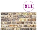 Miniatyrbillede 3 af 8: 3D-vægpaneler 11 stk. EPS murstensdesign flerfarvet