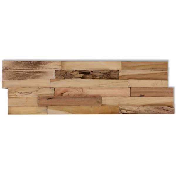 Väggbeklädnad 10 st 1,03 m² återvunnen teak