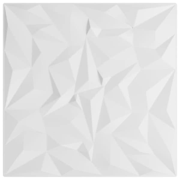 vægpaneler 24 stk. 50x50 cm 6 m² XPS ametyst hvid