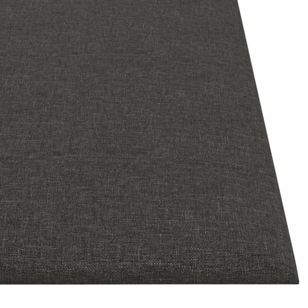 Seinäpaneelit, 12 kpl, tummanharmaa, 30x30 cm, kangas, 1,08 m²