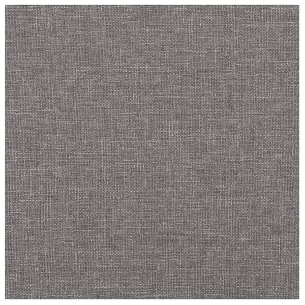 Seinäpaneelit, 12 kpl, vaaleanharmaa, 30x30 cm, kangas, 1,08 m²