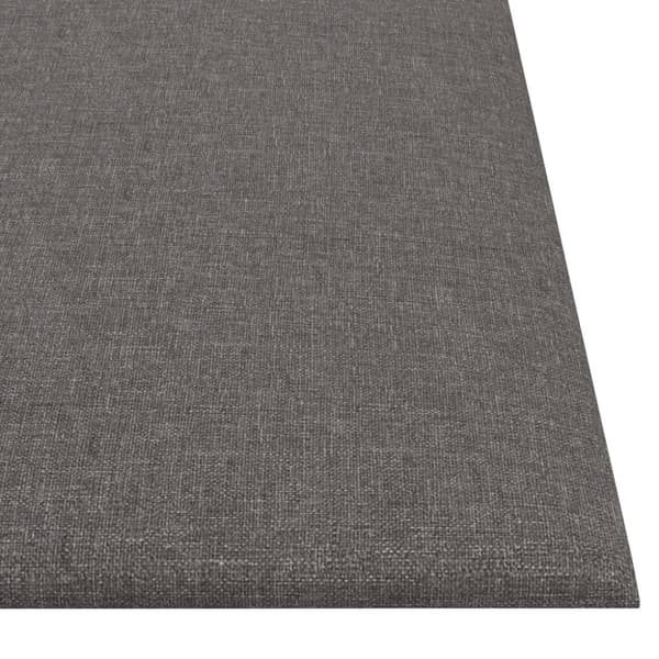 Seinäpaneelit, 12 kpl, vaaleanharmaa, 30x30 cm, kangas, 1,08 m²