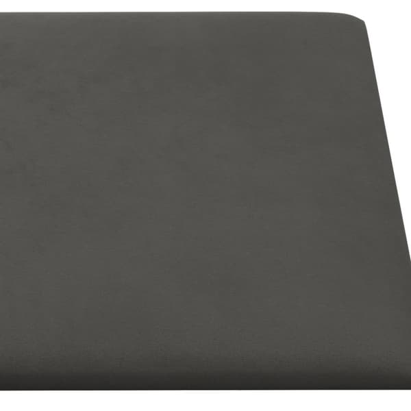 vægpaneler 12 stk. 30x15 cm 0,54 m² fløjl mørkegrå