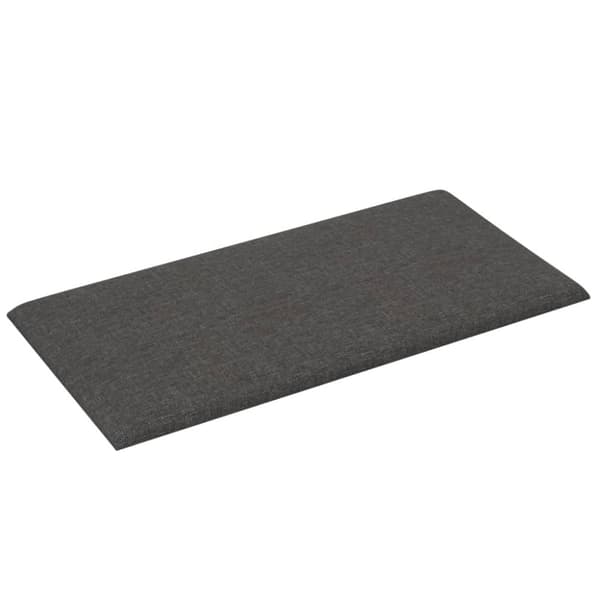 Seinäpaneelit, 12 kpl, tummanharmaa, 30x15 cm, kangas, 0,54 m²