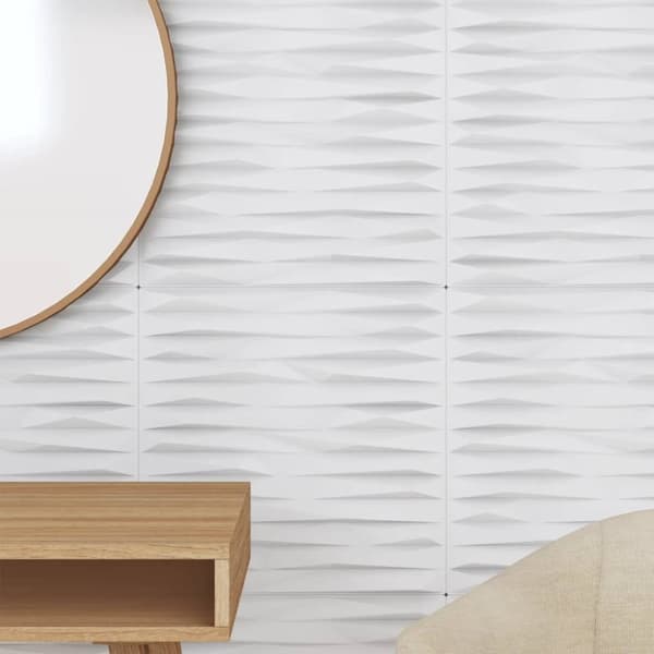 Seinäpaneelit 12 kpl valkoinen 50x50 cm XPS 3 m² kivi