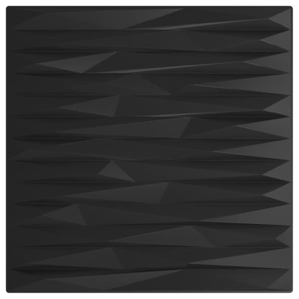 vægpaneler 12 stk. 50x50 cm 3 m² XPS sten sort