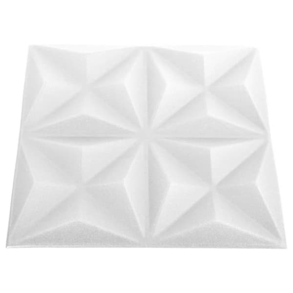 vidaXL 3D-seinäpaneelit 12 kpl 50x50 cm valkoinen origami 3 m² -  Seinäpaneelit
