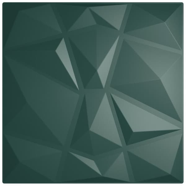 vidaXL vægpaneler 48 stk. 50x50 cm 12 m² XPS diamant grøn -  Vægpaneler